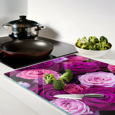 Tabla de cocina Rosas en tonos rosa