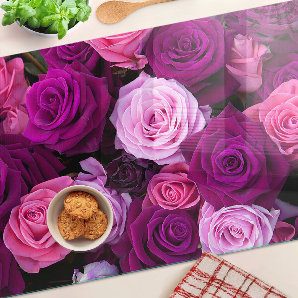 Tabla de cocina Rosas en tonos rosa