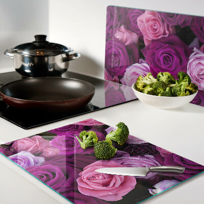 Tabla de cocina Rosas en tonos rosa