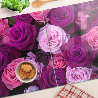 Tabla de cocina Rosas en tonos rosa