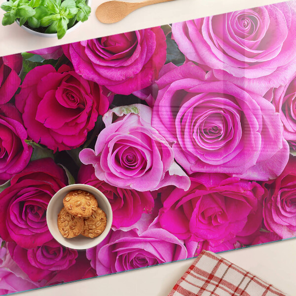 Tabla para cortar Rosas en tonos rosa