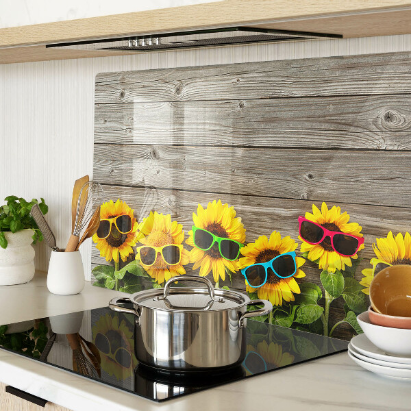 Tabla de cortar Girasoles con gafas de sol