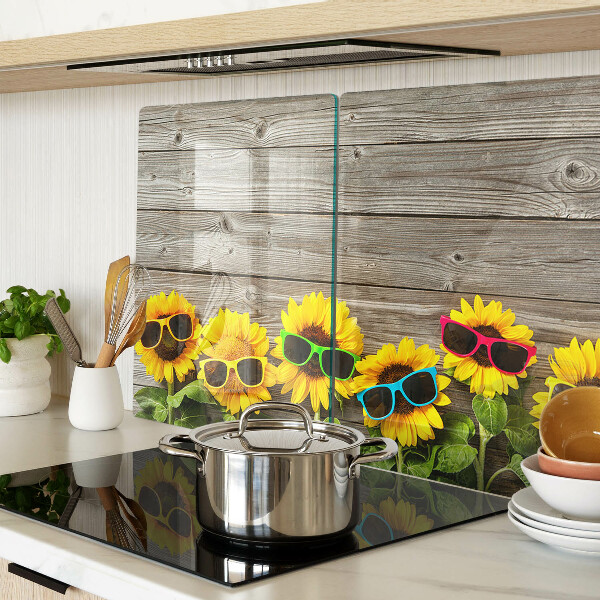 Tabla de cortar Girasoles con gafas de sol