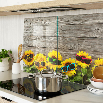 Tabla de cortar Girasoles con gafas de sol