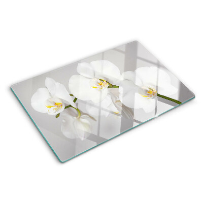 Tabla de cortar Orquídeas sobre un fondo de espejo