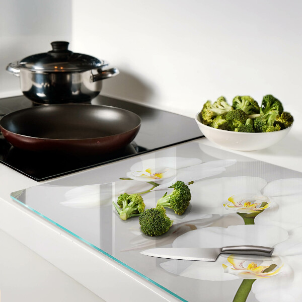 Tabla de cortar Orquídeas sobre un fondo de espejo