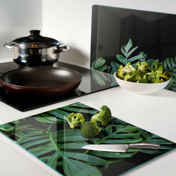 Szklana deska do krojenia Liście tropikalne