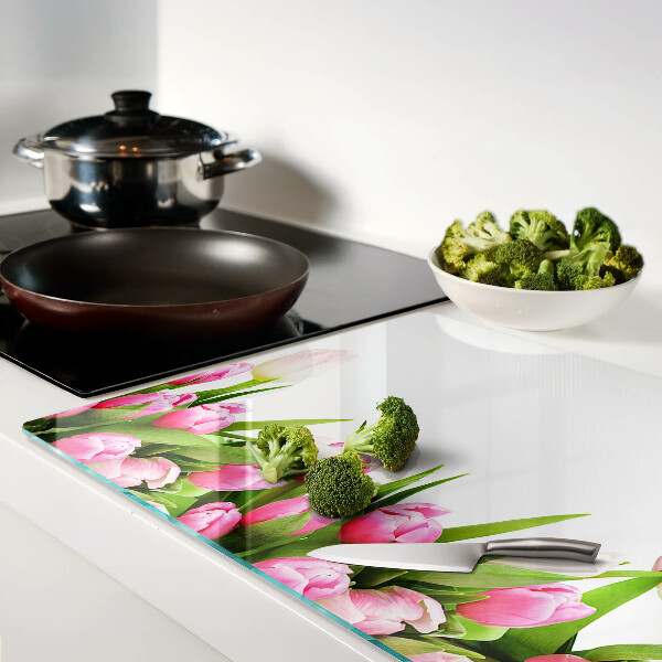 Tabla de cocina Tulipanes en colores pastel