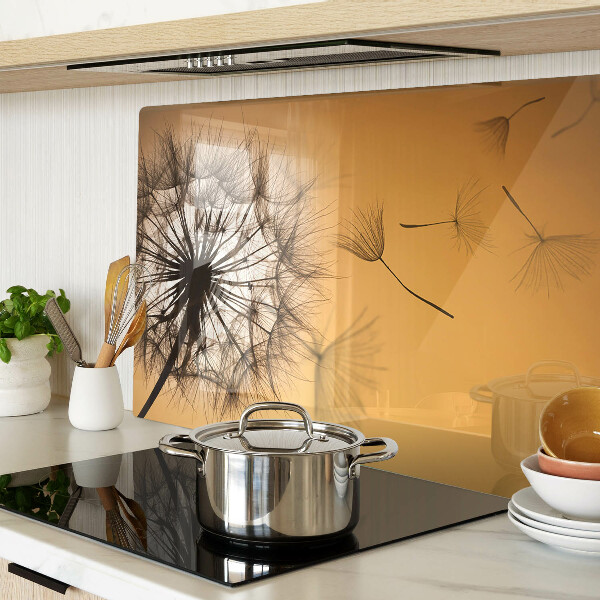 Deska kuchenna szklana Dmuchawce na tle zachodu słońca
