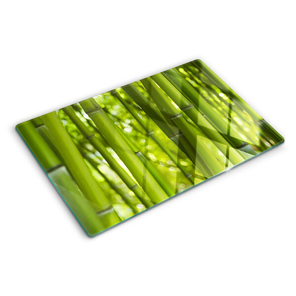 Tabla de cortar de cristal bosque de bambú
