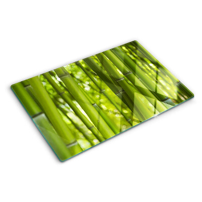 Tabla de cortar de cristal bosque de bambú