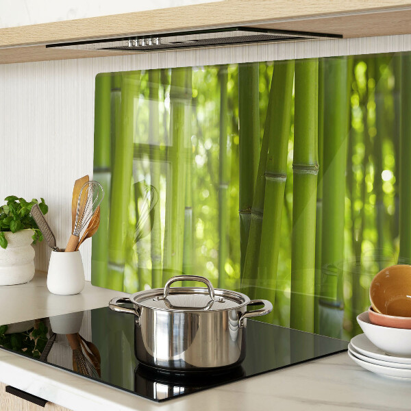 Tabla de cortar de cristal bosque de bambú