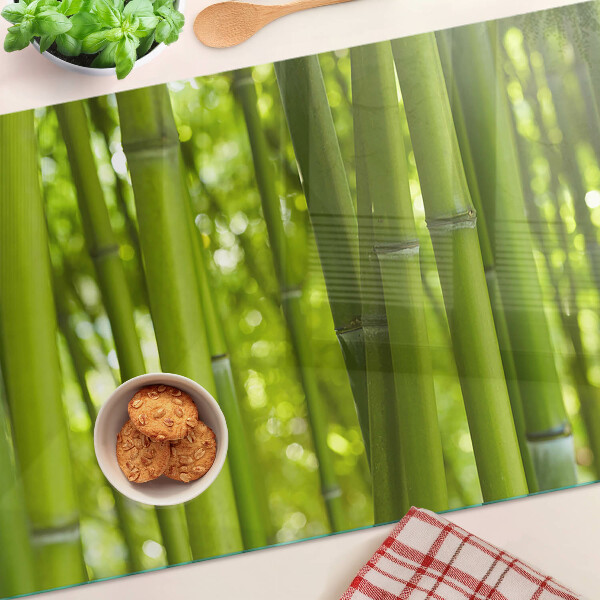 Szklana deska kuchenna Las bambusowy