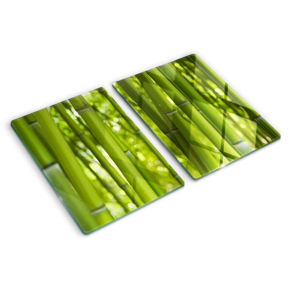 Tabla de cortar de cristal bosque de bambú