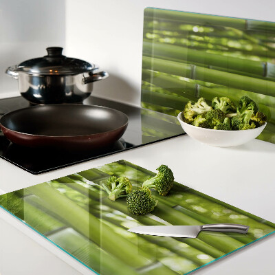 Tabla de cortar de cristal bosque de bambú