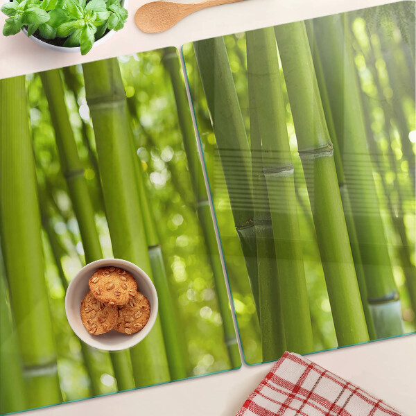 Tabla de cortar de cristal bosque de bambú