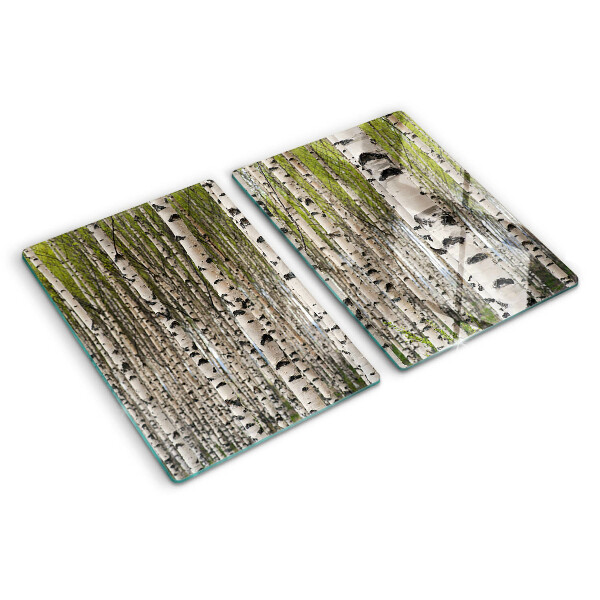 Tabla de cortar Abedules blancos en el bosque