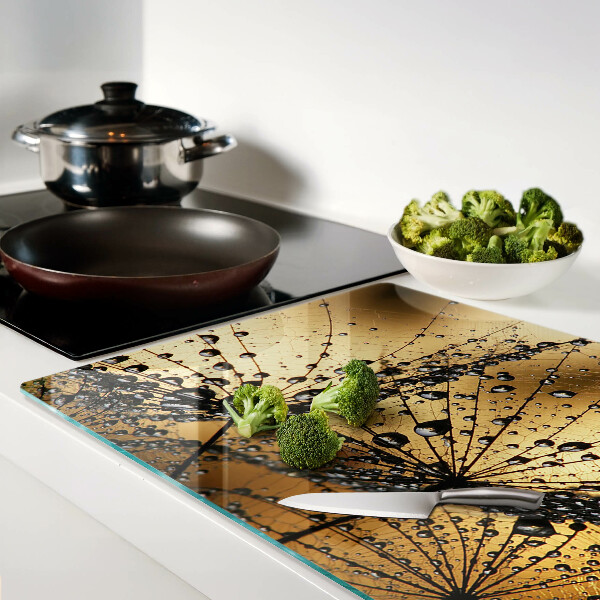 Tabla para cortar Gotas de agua sobre las hojas