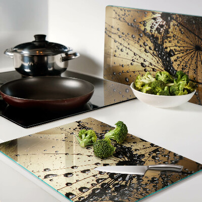 Tabla para cortar Gotas de agua sobre las hojas