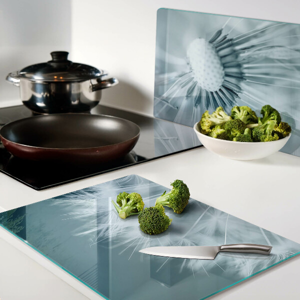 Tabla de cocina Dientes de león contra el cielo