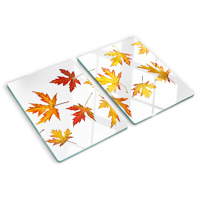 Deska kuchenna szklana Liście klonu w jesiennych kolorach