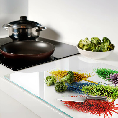 Deska kuchenna szklana Kolorowe, trójwymiarowe kwiaty