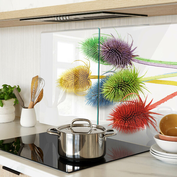 Deska kuchenna szklana Kolorowe, trójwymiarowe kwiaty