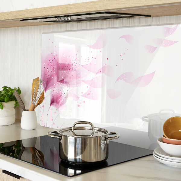 Tabla de cortar de cristal Flores en tonos rosa