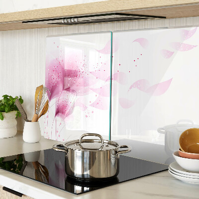 Tabla de cortar de cristal Flores en tonos rosa