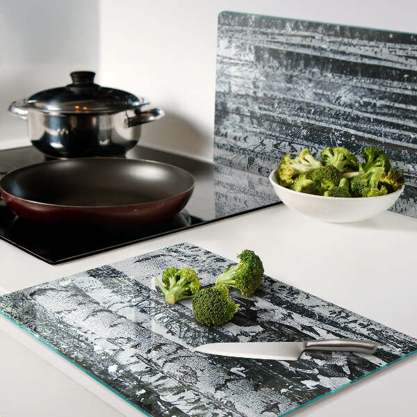 Deska kuchenna szklana Las brzozowy w zimowej scenerii