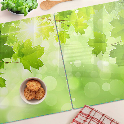 Szklana deska do krojenia Liście w promieniach słońca