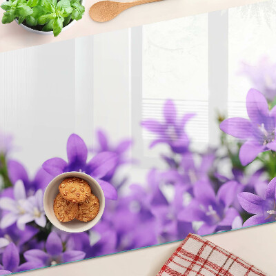 Tabla de cortar Flores moradas al fondo