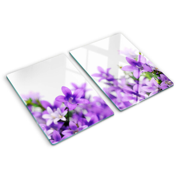 Tabla de cortar Flores moradas al fondo