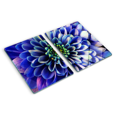 Tabla para cortar flor de dalia azul