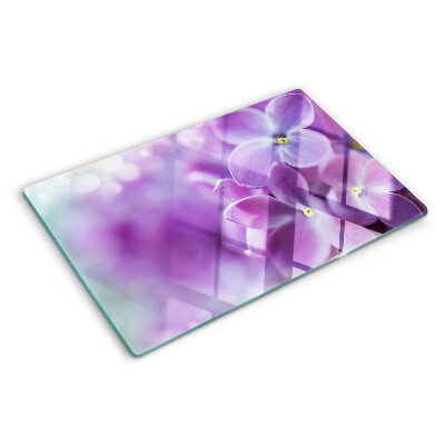 Tabla de cortar Flores en tonos morados