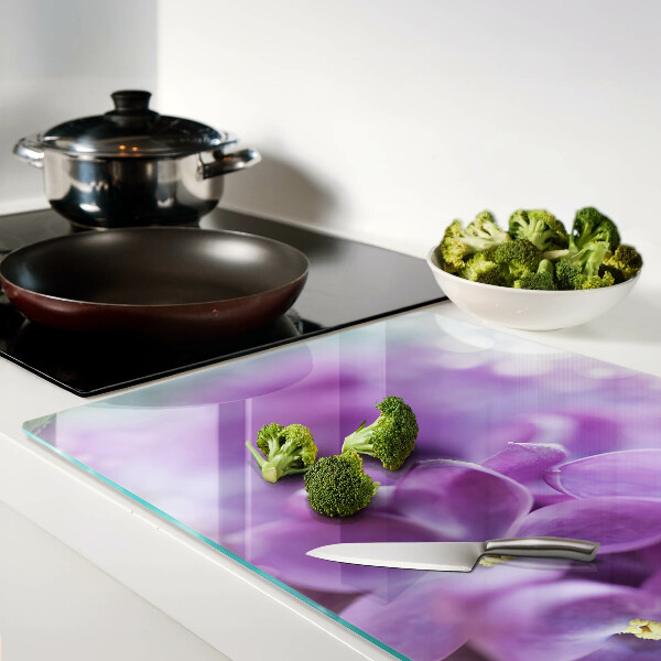 Tabla de cortar Flores en tonos morados