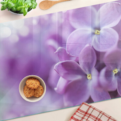 Tabla de cortar Flores en tonos morados