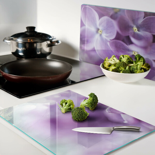 Tabla de cortar Flores en tonos morados