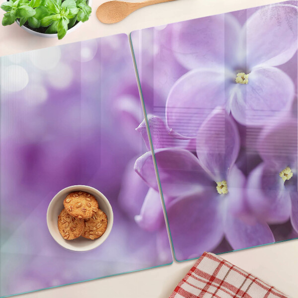 Tabla de cortar Flores en tonos morados