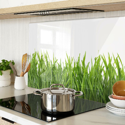 Tabla de cortar de cristal Hierba verde