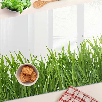 Tabla de cortar de cristal Hierba verde