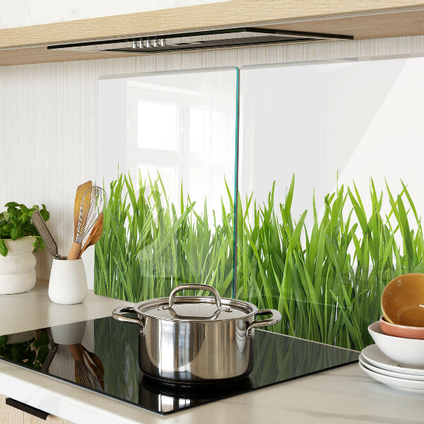 Tabla de cortar de cristal Hierba verde