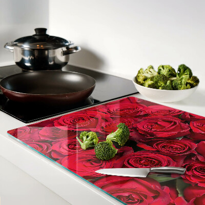 Tabla de cocina rosas rojas