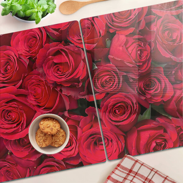 Tabla de cocina rosas rojas