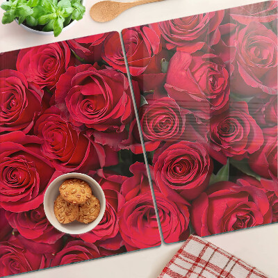 Tabla de cocina rosas rojas