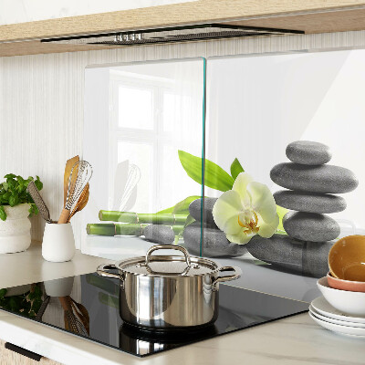 Tabla de cocina Orquídea y piedras de spa