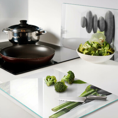 Tabla de cocina Orquídea y piedras de spa