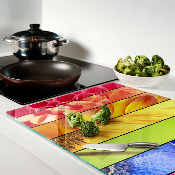 Tabla para cortar Motivos florales en colores intensos