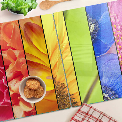 Tabla para cortar Motivos florales en colores intensos
