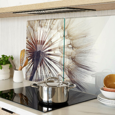 Tabla de cortar de cristal Dientes de león a la luz